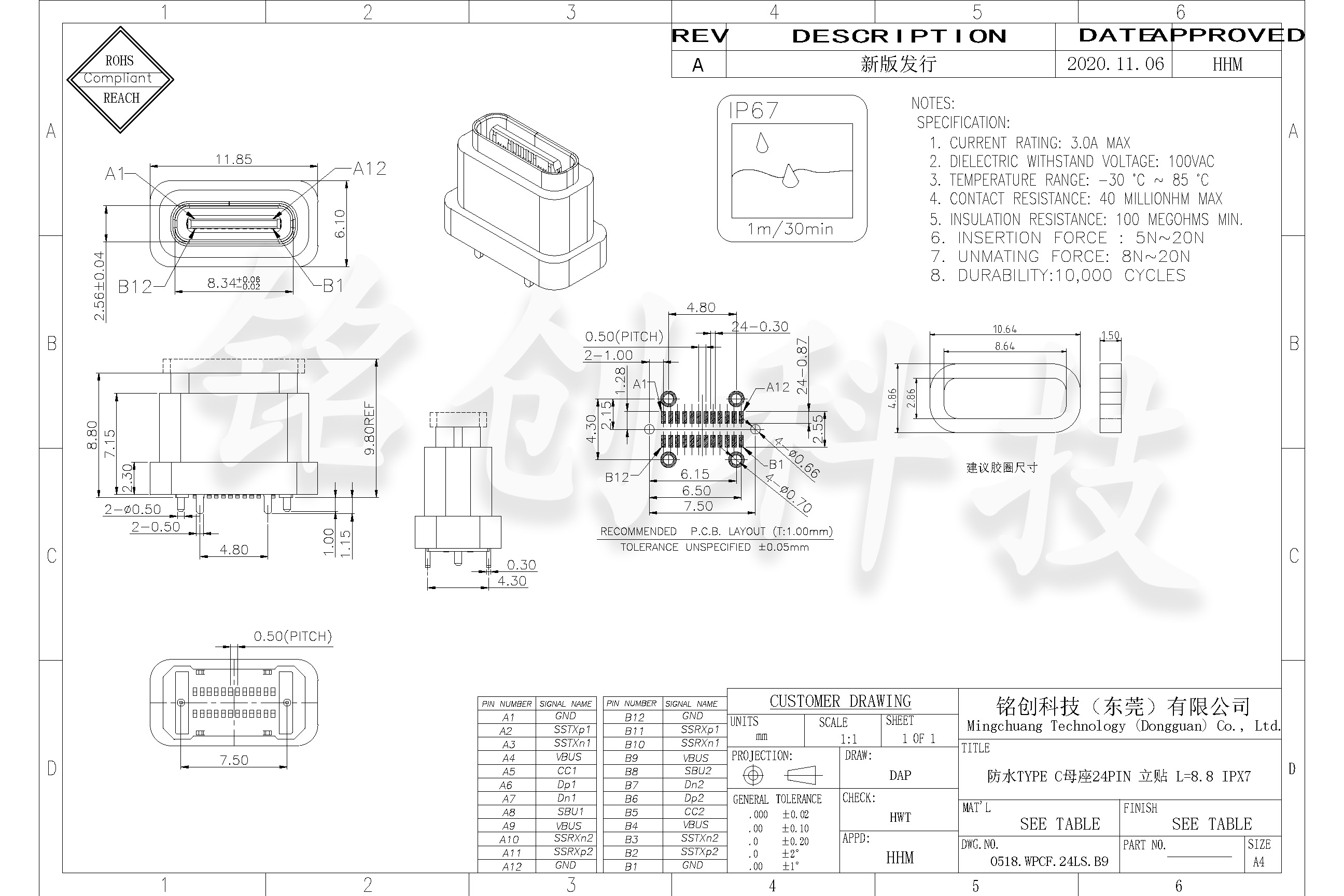 0518.WPCF.24LS.B9 防水TYPE C母座24PIN 立贴 L=8.8 IPX7-模型.jpg