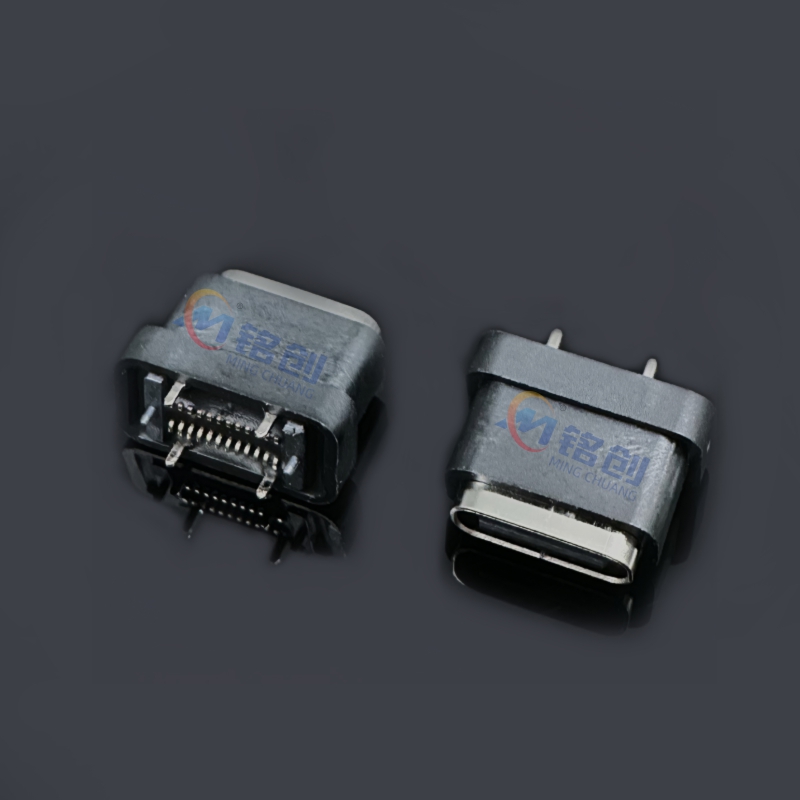 防水Type-C母座 24Pin 立贴 L=8.8 IPX8 USB接口