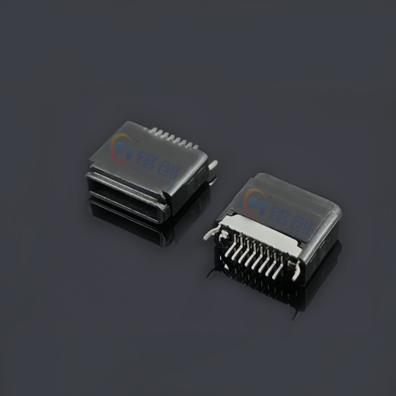 苹果Lighting母座 8PIN 立插 可当夹板